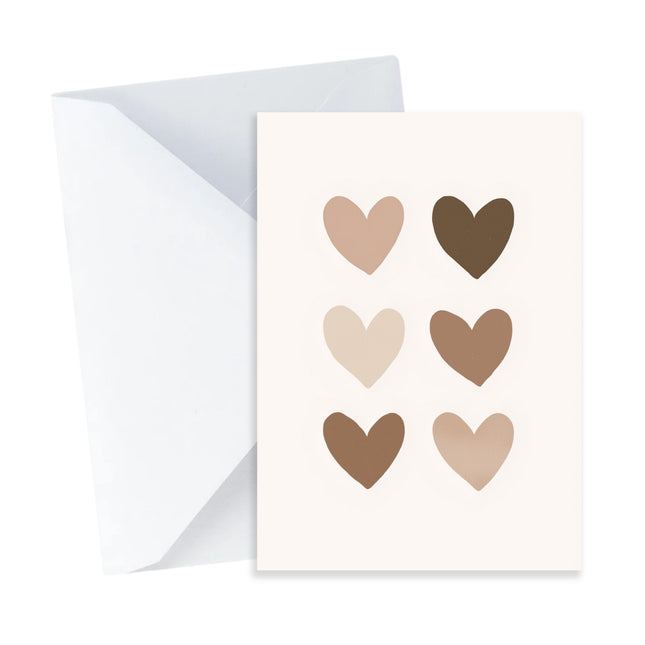 Boho Hearts Card - Mini Card