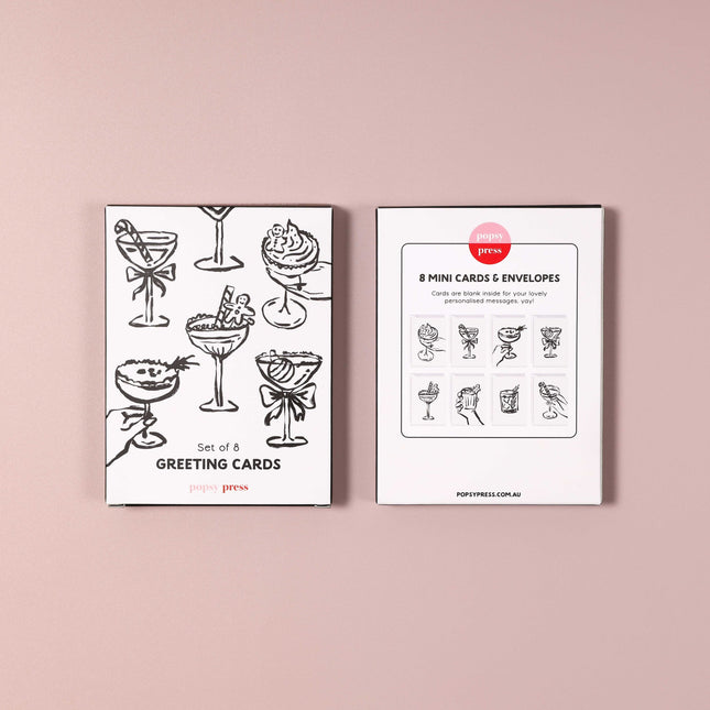 Christmas Cocktails Mini Card Boxed Set