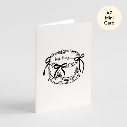 Just Married Vintage Cake Card - Mini Card