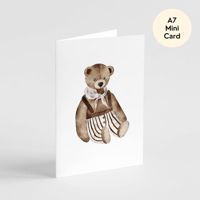 Vintage Teddy Card - Mini Card