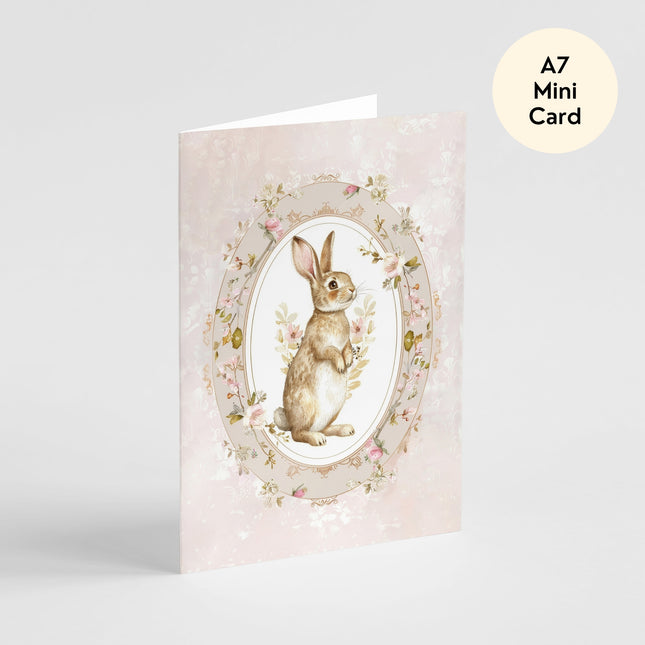 Vintage Rabbit Card - Mini Card