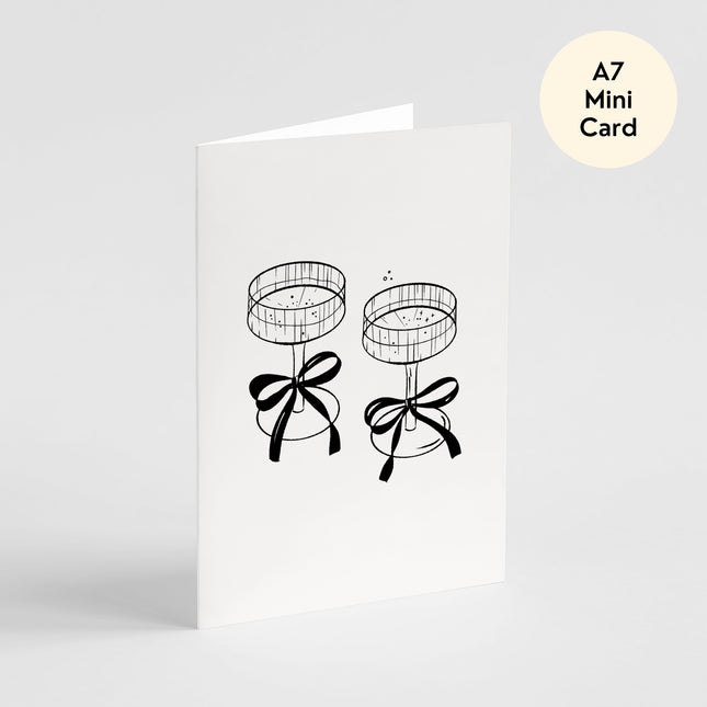 Champagne Coupe Card - Mini Card