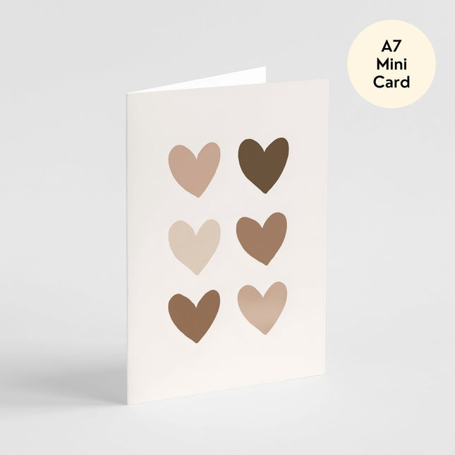 Boho Hearts Card - Mini Card