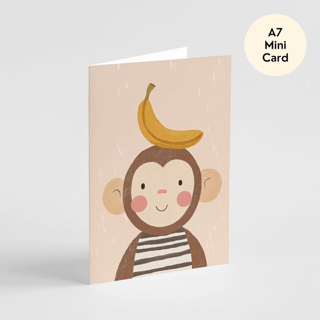 Banana Monkey Card - Mini Card