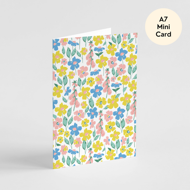 Wildflower Floral Pattern Card - Mini Card