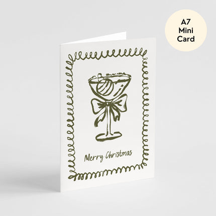 Bauble Cocktail Christmas Card - Mini Card