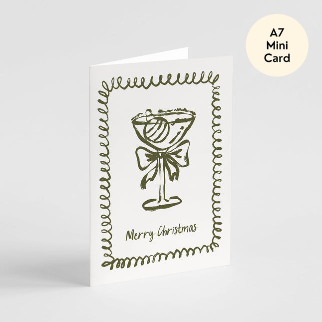 Bauble Cocktail Christmas Card - Mini Card