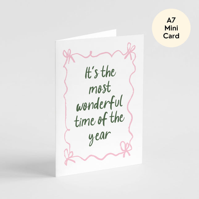 Most Wonderful Time of the Year Christmas Card - Mini Card