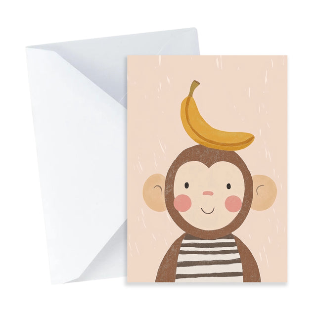 Banana Monkey Card - Mini Card