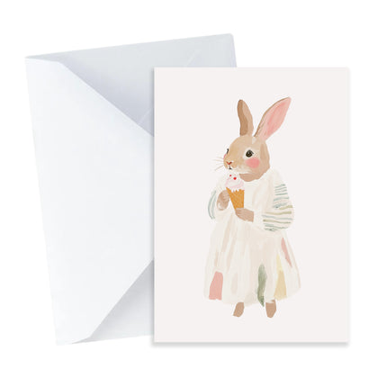 Ice Cream Bunny Card - Mini Card
