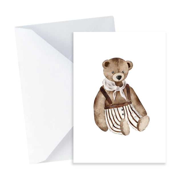 Vintage Teddy Card - Mini Card