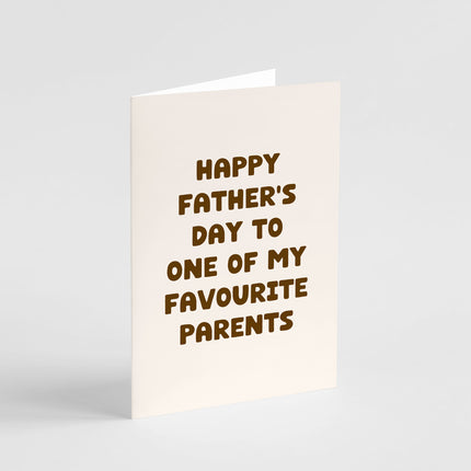 Father's Day Favourite Parents Card