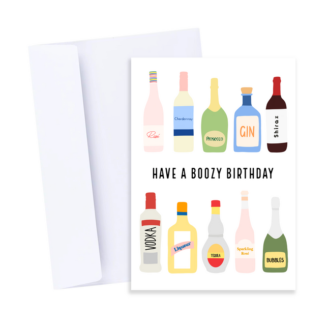 Boozy Birthday Card