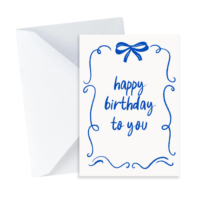 Bow Happy Birthday To You Card - Mini Card