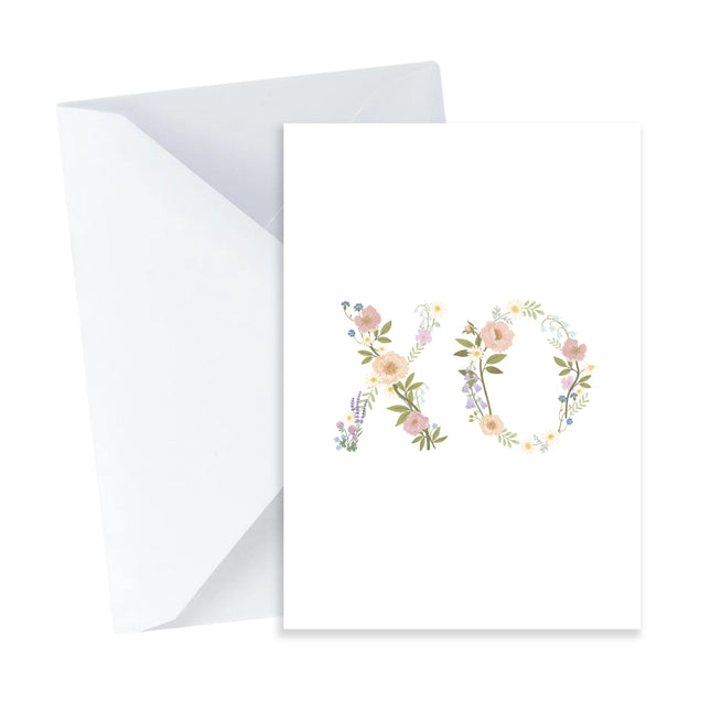 Floral XO Card - Mini Card