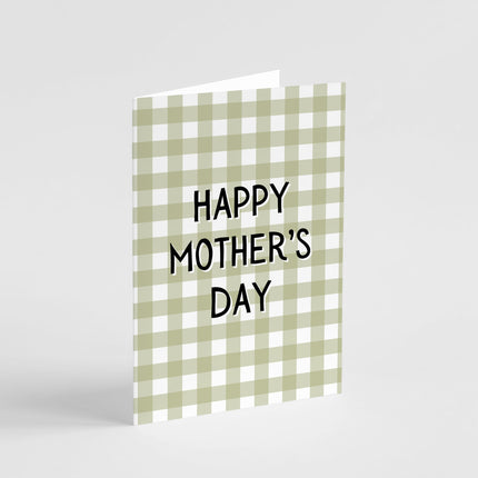 Green Gingham Mother's Day Card