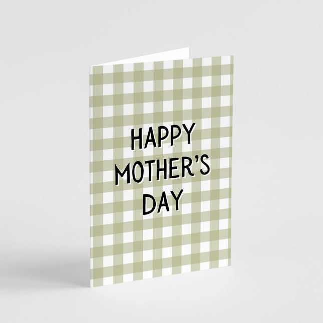 Green Gingham Mother's Day Card