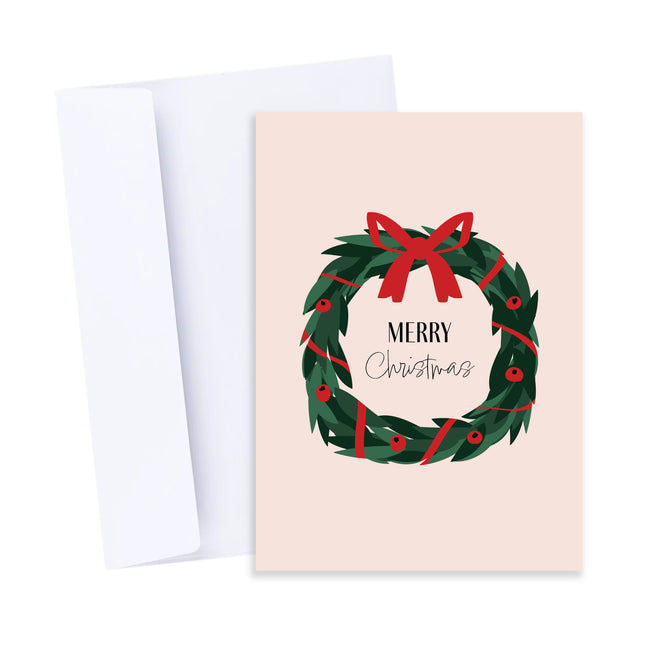 Christmas Wreath Xmas Card
