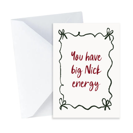 Big Nick Energy Christmas Card - Mini Card
