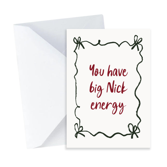 Big Nick Energy Christmas Card - Mini Card