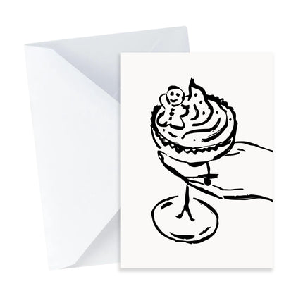 Gingerbread Cream Cocktail Card - Mini Card