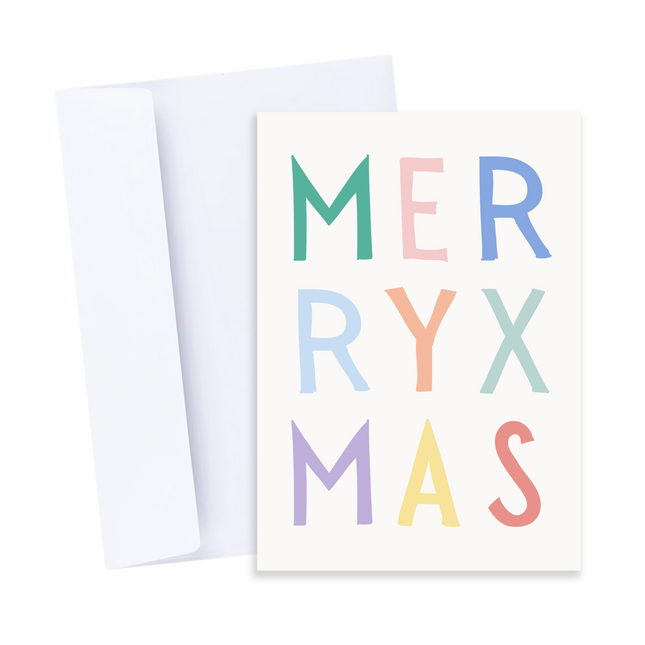 Pastel Merry Xmas Card