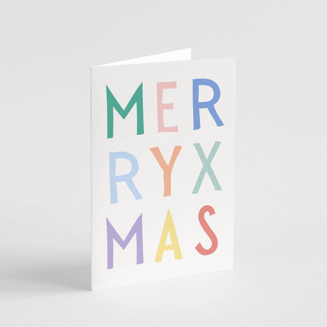 Pastel Merry Xmas Card
