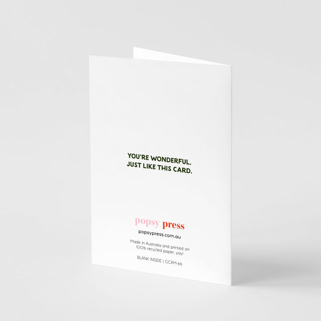 Green Stripes Merry Christmas Card