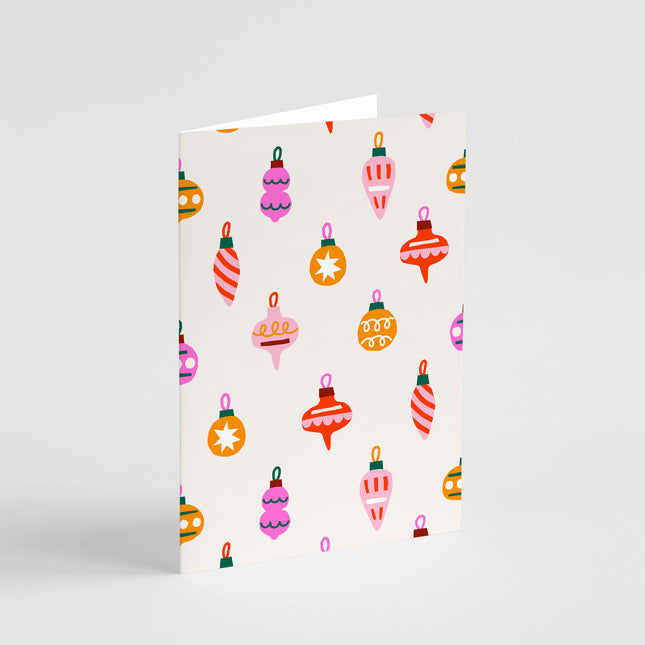 Christmas Baubles Pattern Card