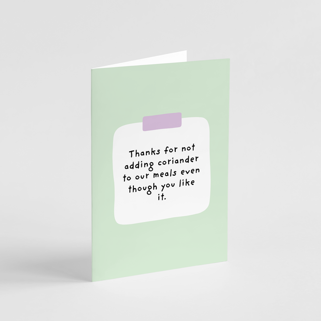 Coriander Anniversary Card