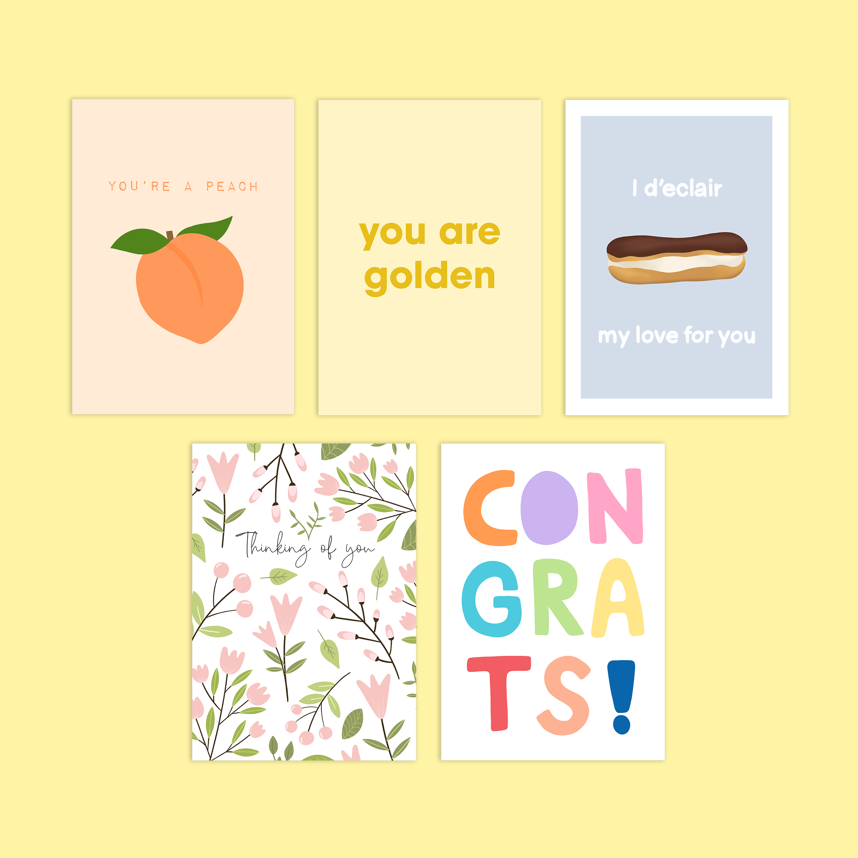 Friendship Cards - 5 Card Set