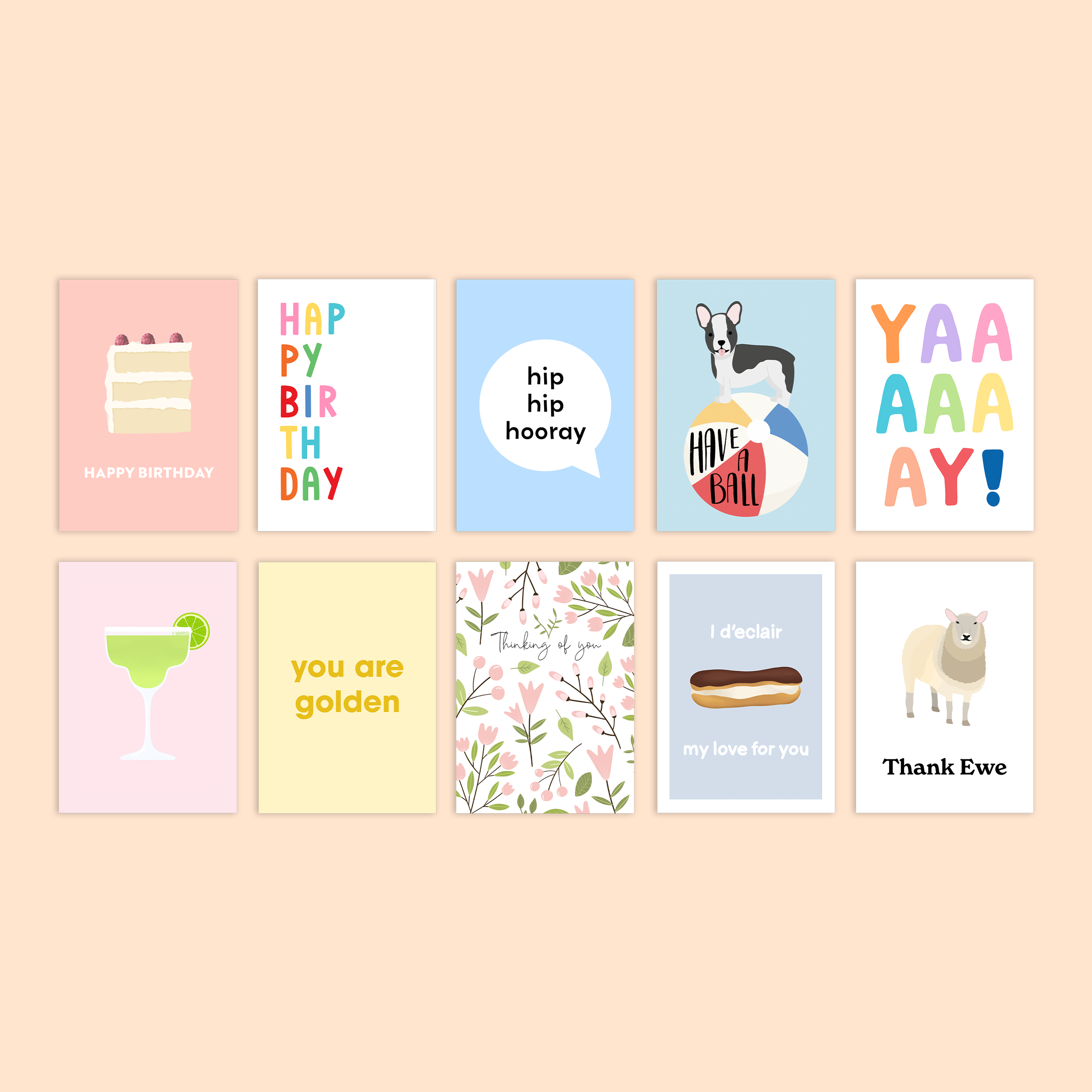 Mixed Cards - 10 Card Set